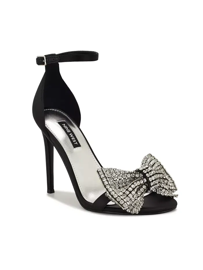 Женские босоножки Tansie на высоком каблуке с декоративными элементами Nine West — изображение 1 из 5, черный