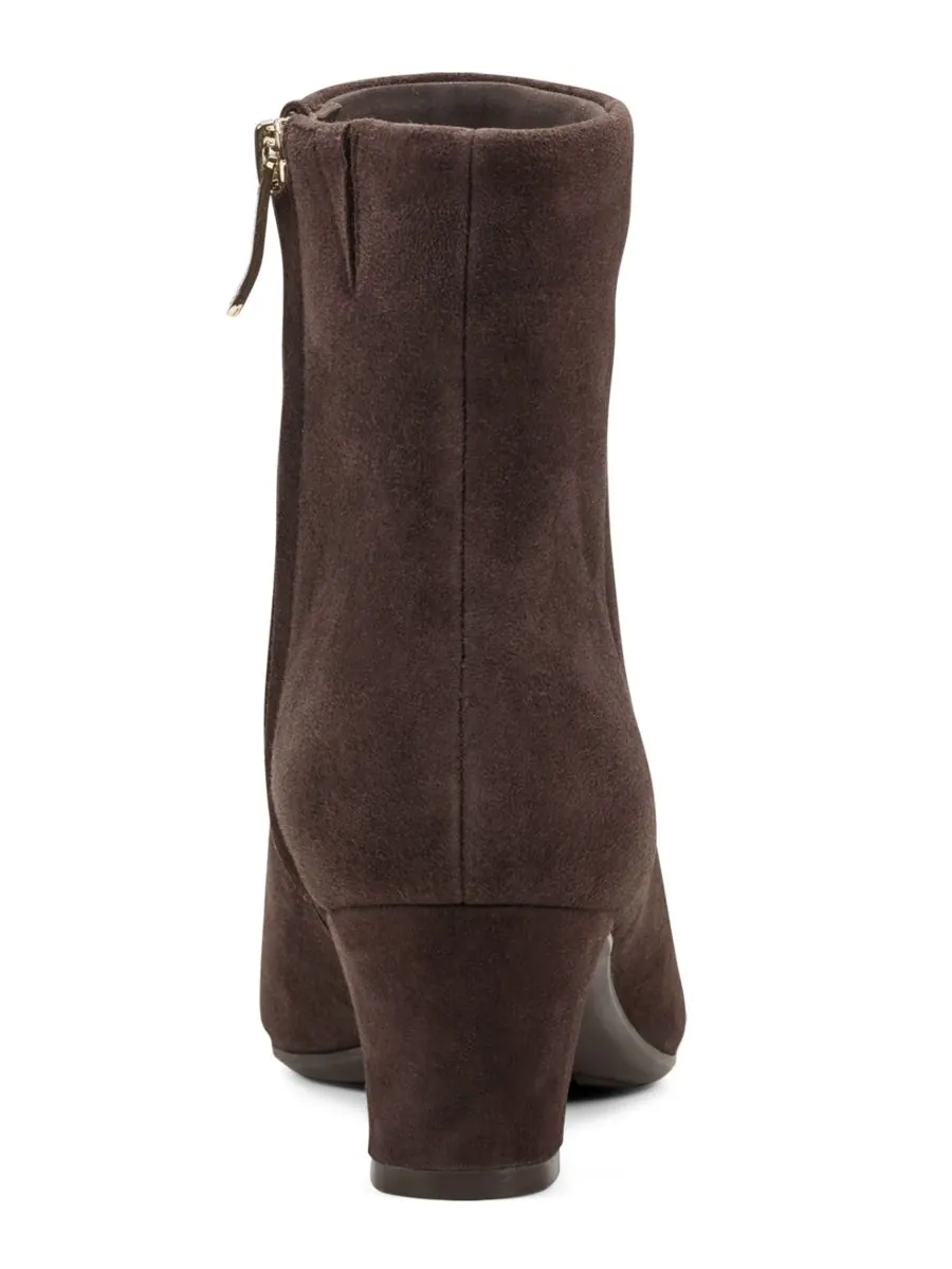 Женские ботильоны Isra eFlex на зауженном блочном каблуке Easy Spirit, Dark Fudge Suede — изображение 3 из 5