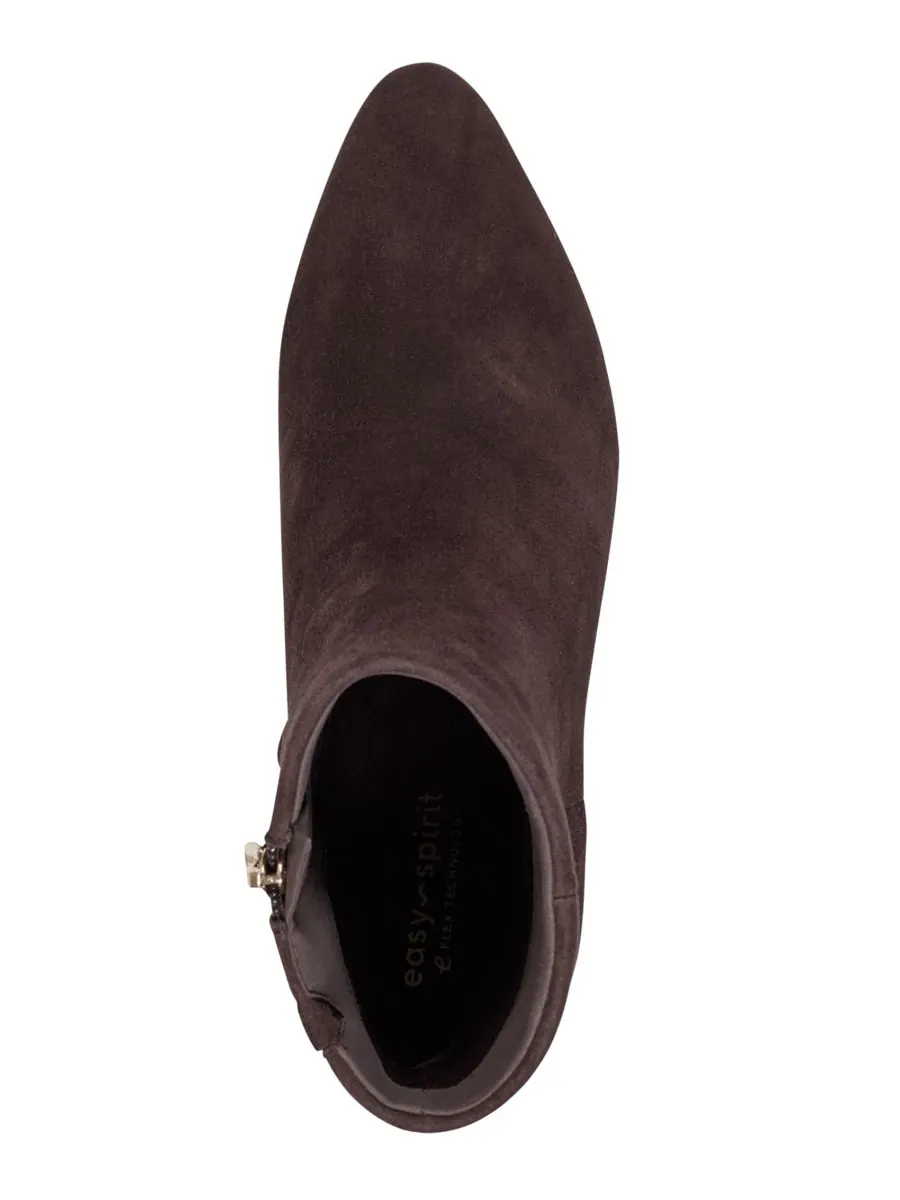 Женские ботильоны Isra eFlex на зауженном блочном каблуке Easy Spirit, Dark Fudge Suede — изображение 4 из 5