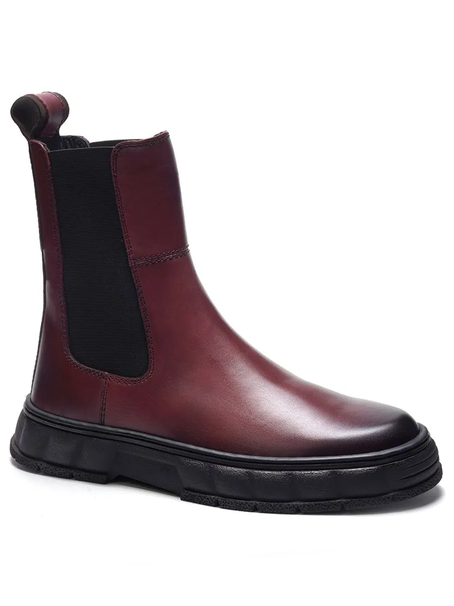 Мужские ботинки Startus Slip-On Chelsea Boots A Veer — изображение 1 из 6, винный