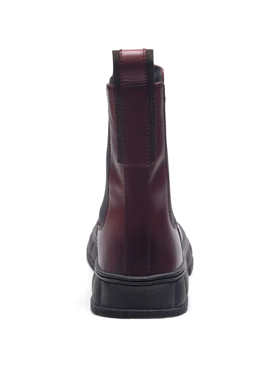 Мужские ботинки Startus Slip-On Chelsea Boots A Veer — изображение 3 из 6, винный