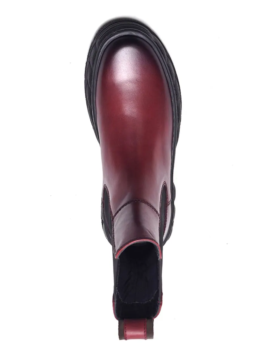 Мужские ботинки Startus Slip-On Chelsea Boots A Veer — изображение 4 из 6, винный