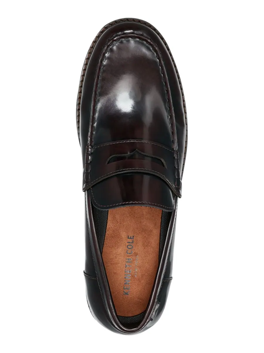Мужские повседневные лоферы Paco без шнурков Kenneth Cole New York — изображение 4 из 5, темный красный
