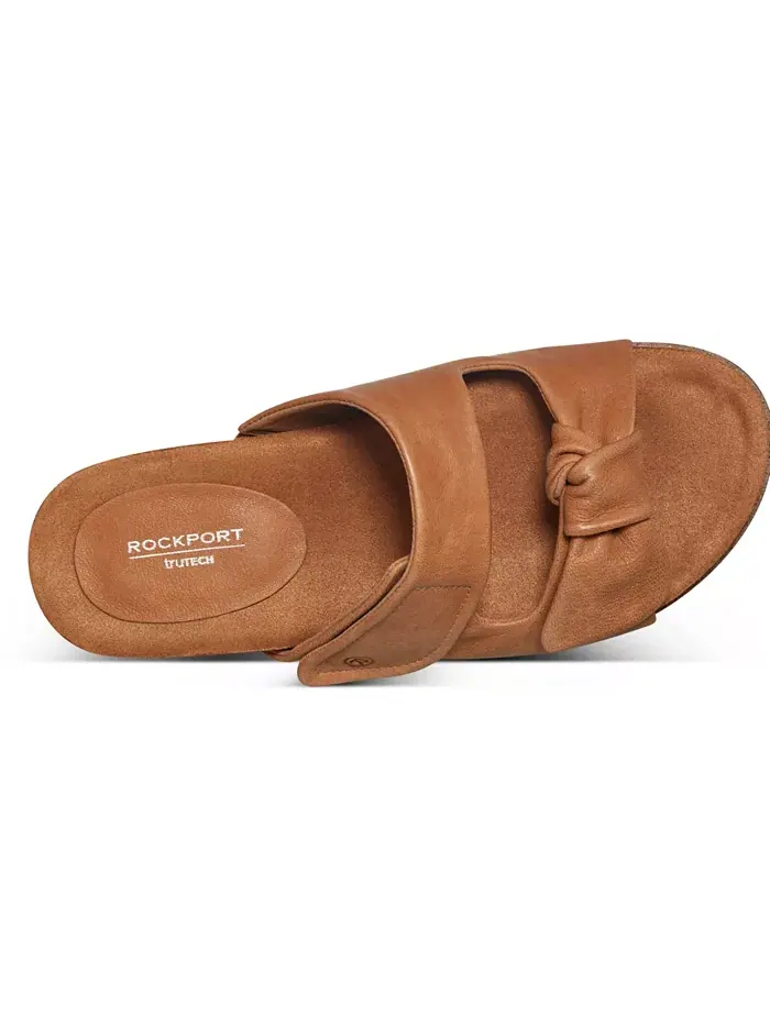Женские сандалии Zova Open Toe Casual Flat Rockport — изображение 4 из 5, натуральный