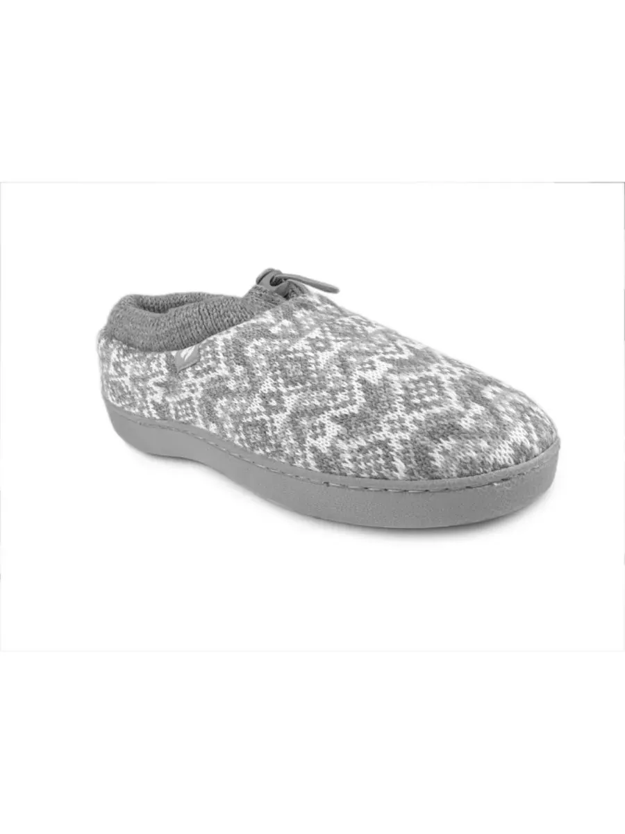 Женские вязаные тапочки Emma Fair Isle на шнуровке Heat Holders — серый