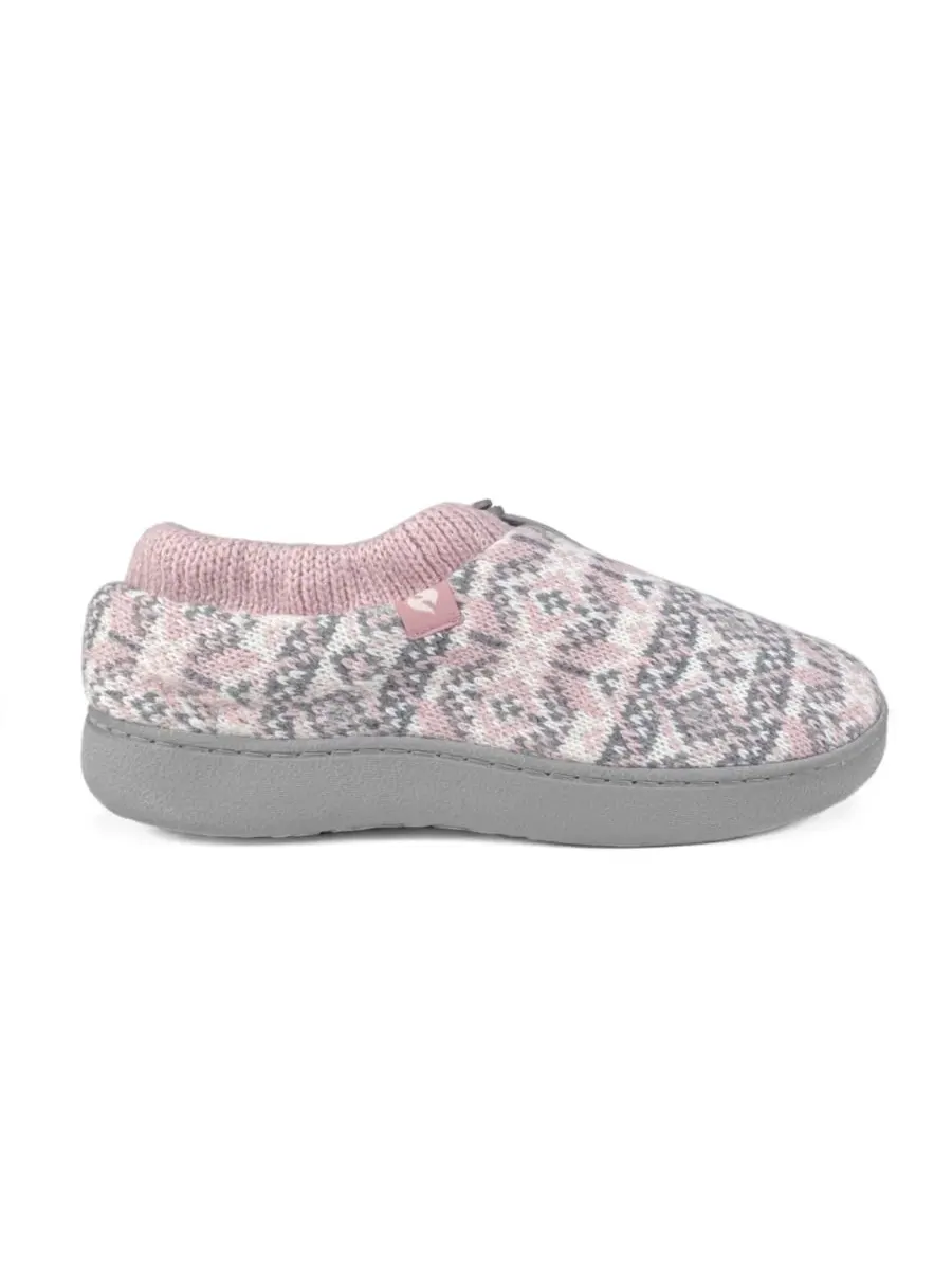 Женские вязаные тапочки Emma Fair Isle на шнуровке Heat Holders — изображение 2 из 5, розовый