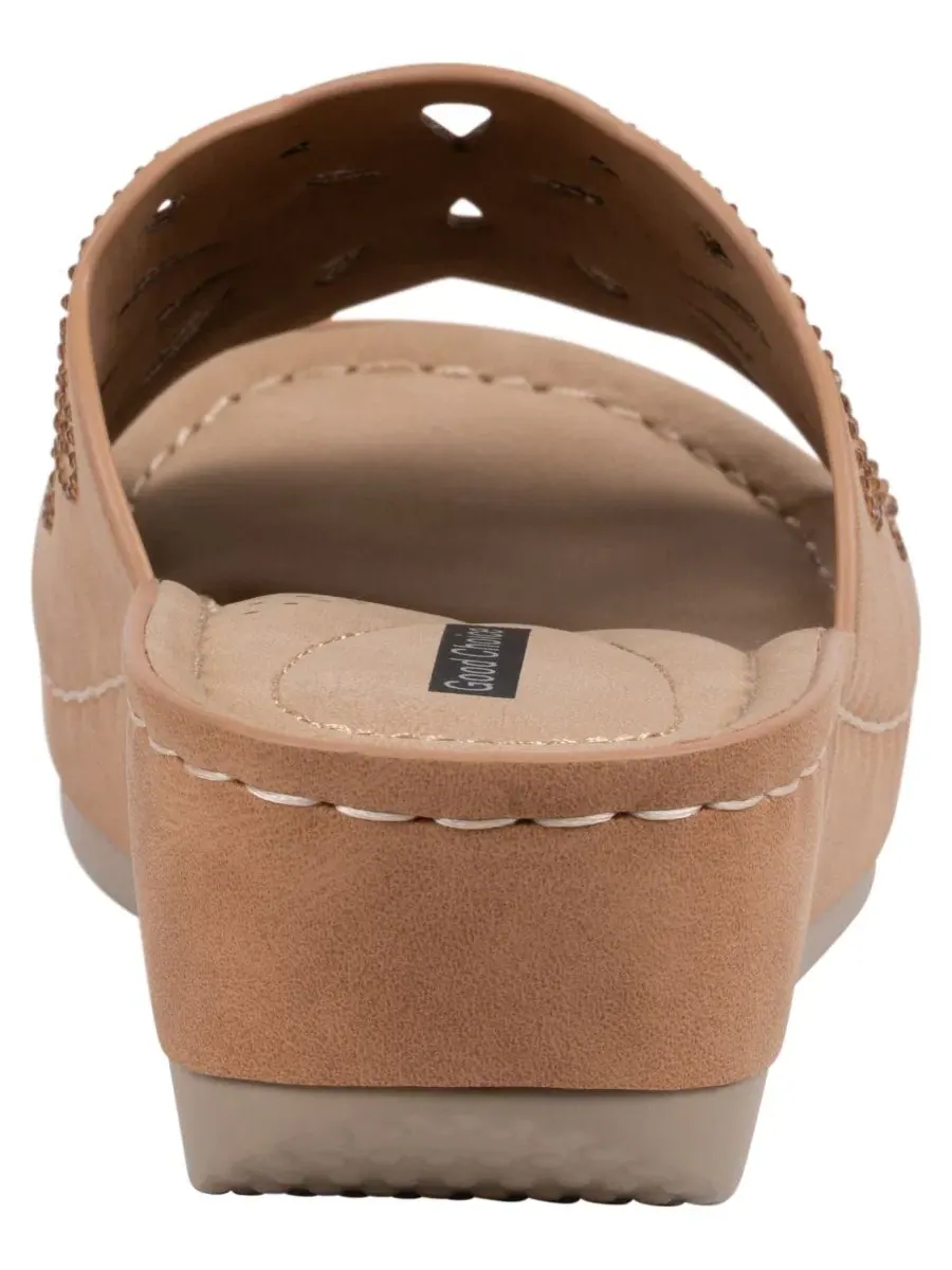 Женские сандалии на танкетке Izzy с декором GC Shoes — изображение 3 из 5, бежевый