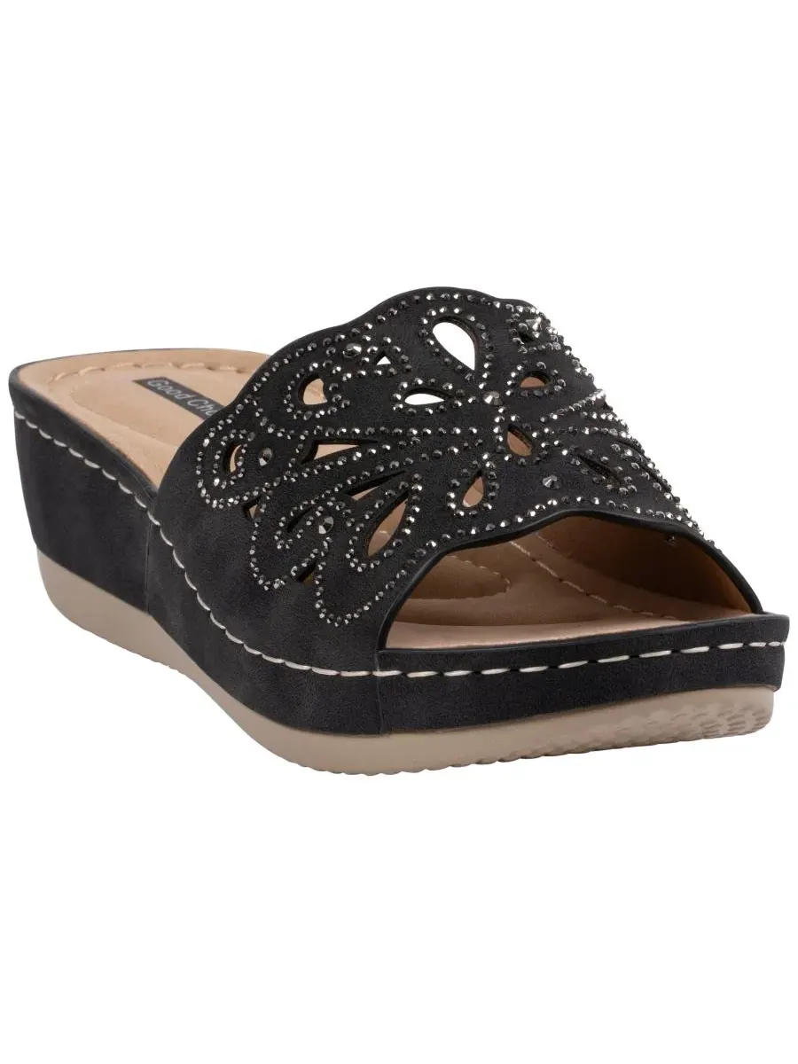 Женские сандалии на танкетке Izzy с декором GC Shoes — изображение 1 из 5, черный