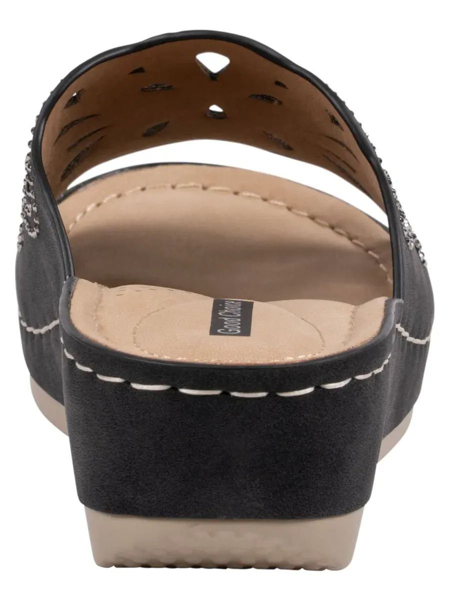 Женские сандалии на танкетке Izzy с декором GC Shoes — изображение 3 из 5, черный