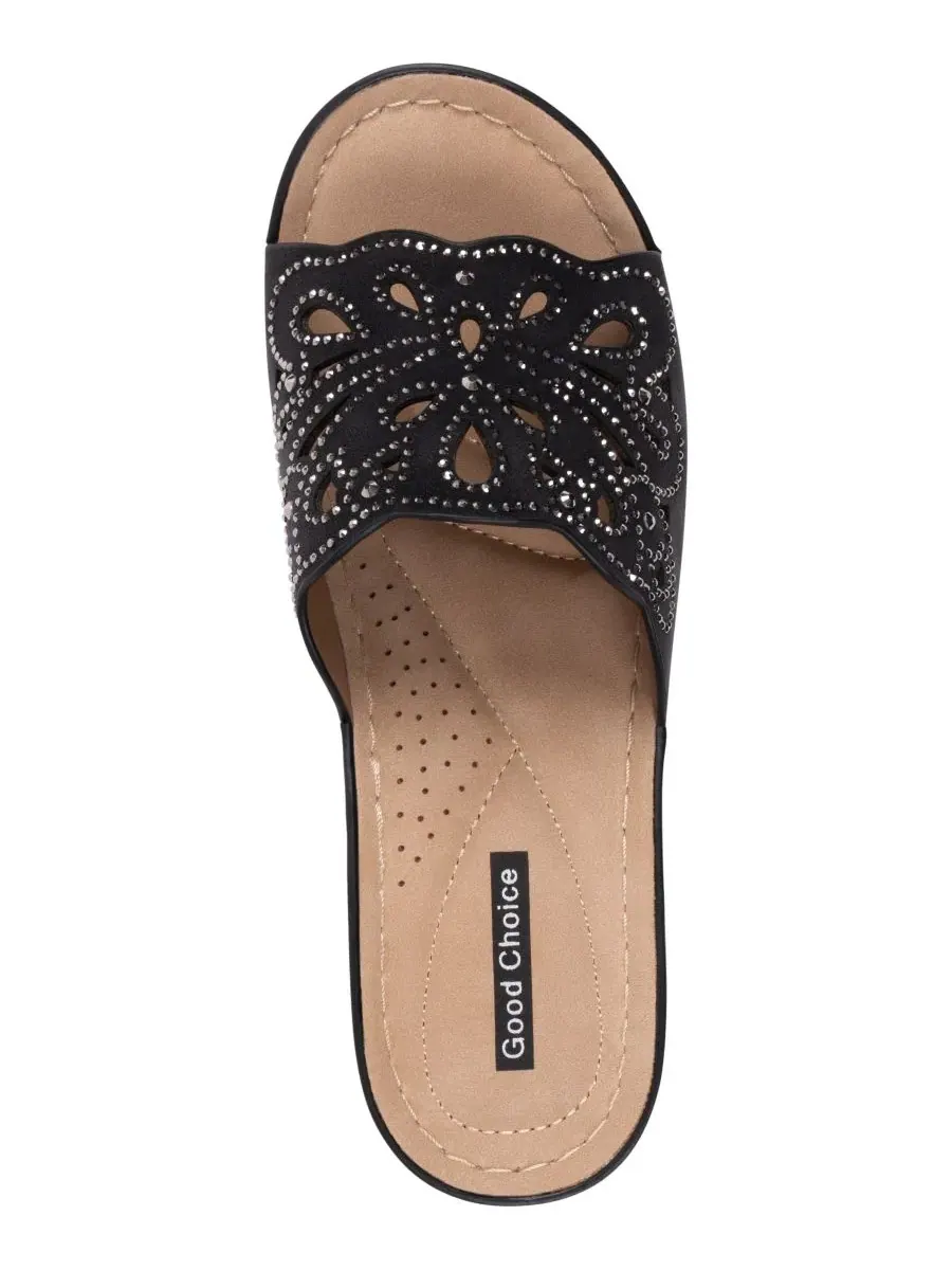 Женские сандалии на танкетке Izzy с декором GC Shoes — изображение 4 из 5, черный