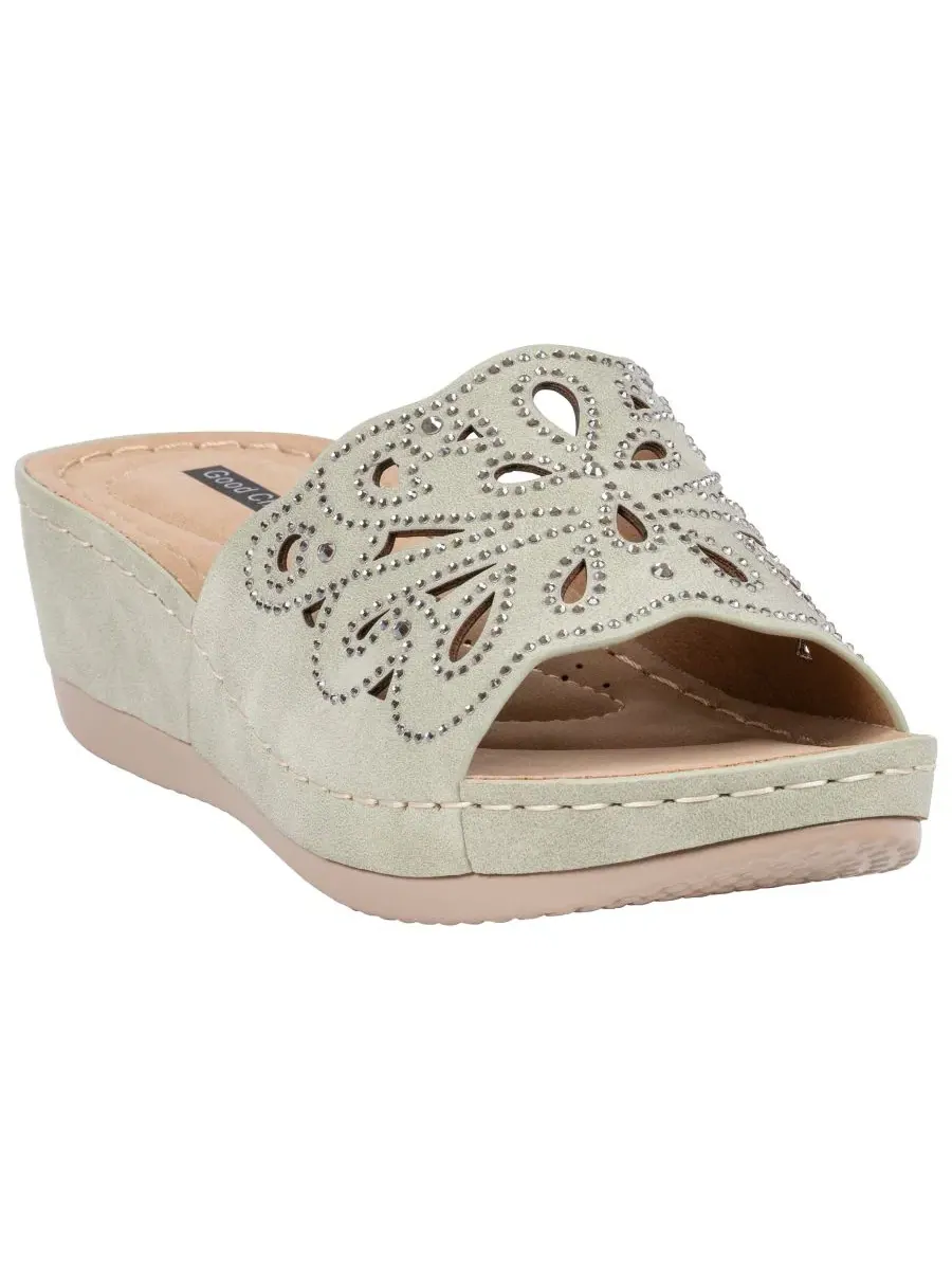 Женские сандалии на танкетке Izzy с декором GC Shoes — изображение 1 из 5, шалфейный