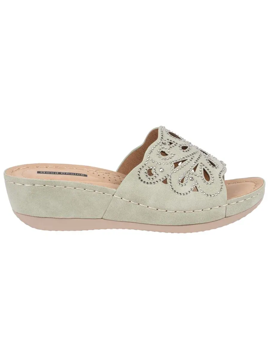 Женские сандалии на танкетке Izzy с декором GC Shoes — изображение 2 из 5, шалфейный