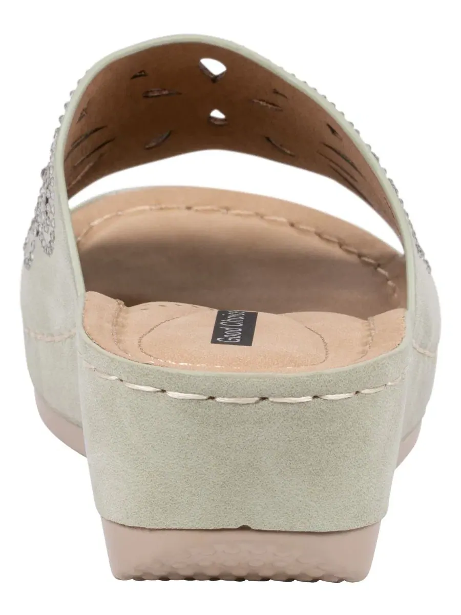 Женские сандалии на танкетке Izzy с декором GC Shoes — изображение 3 из 5, шалфейный