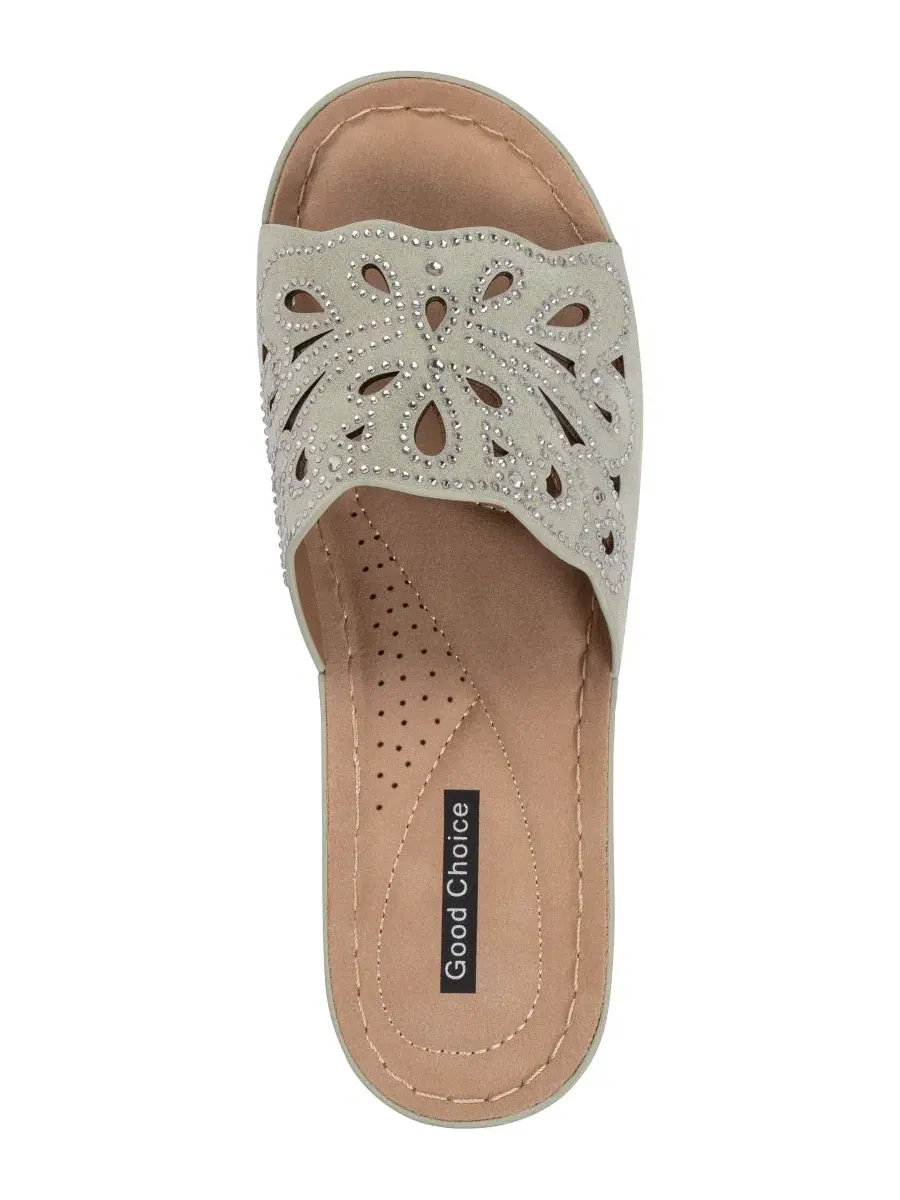 Женские сандалии на танкетке Izzy с декором GC Shoes — изображение 4 из 5, шалфейный