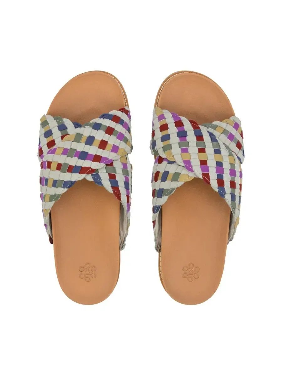 Сандалии-вьетнамки из плетеной кожи Penelope The Sak — изображение 3 из 3, мульти