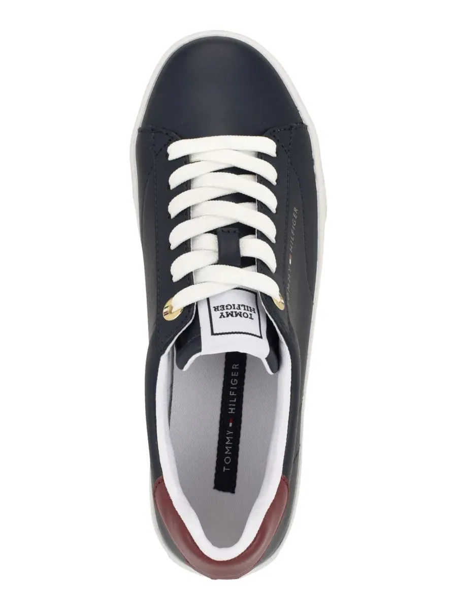 Кроссовки на шнуровке Lernia Tommy Hilfiger — изображение 4 из 5, темный синий/коричневый