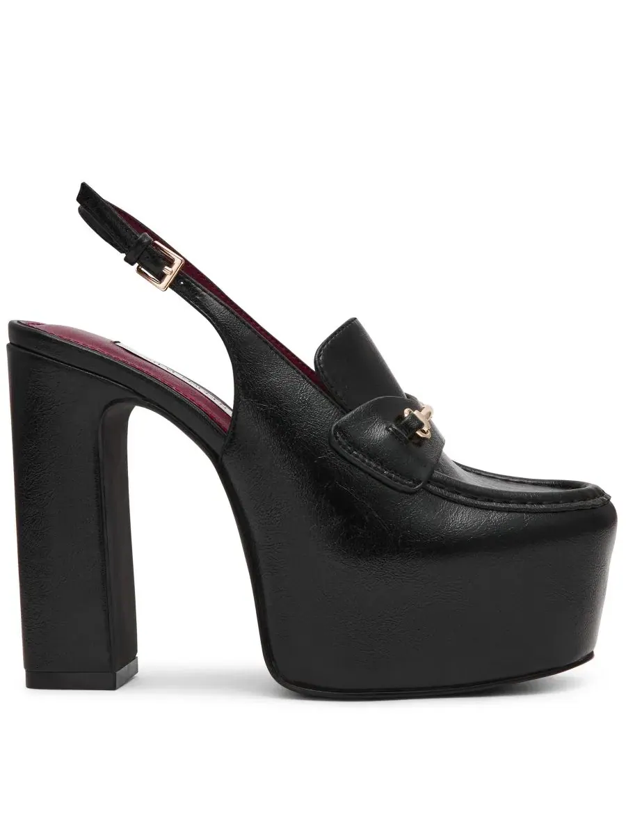 Туфли-лодочки Quinn High Platform Slingback Loafer Pumps Steve Madden — изображение 2 из 7, черный