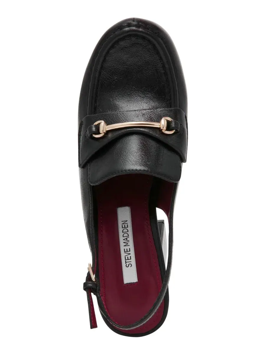 Туфли-лодочки Quinn High Platform Slingback Loafer Pumps Steve Madden — изображение 4 из 7, черный