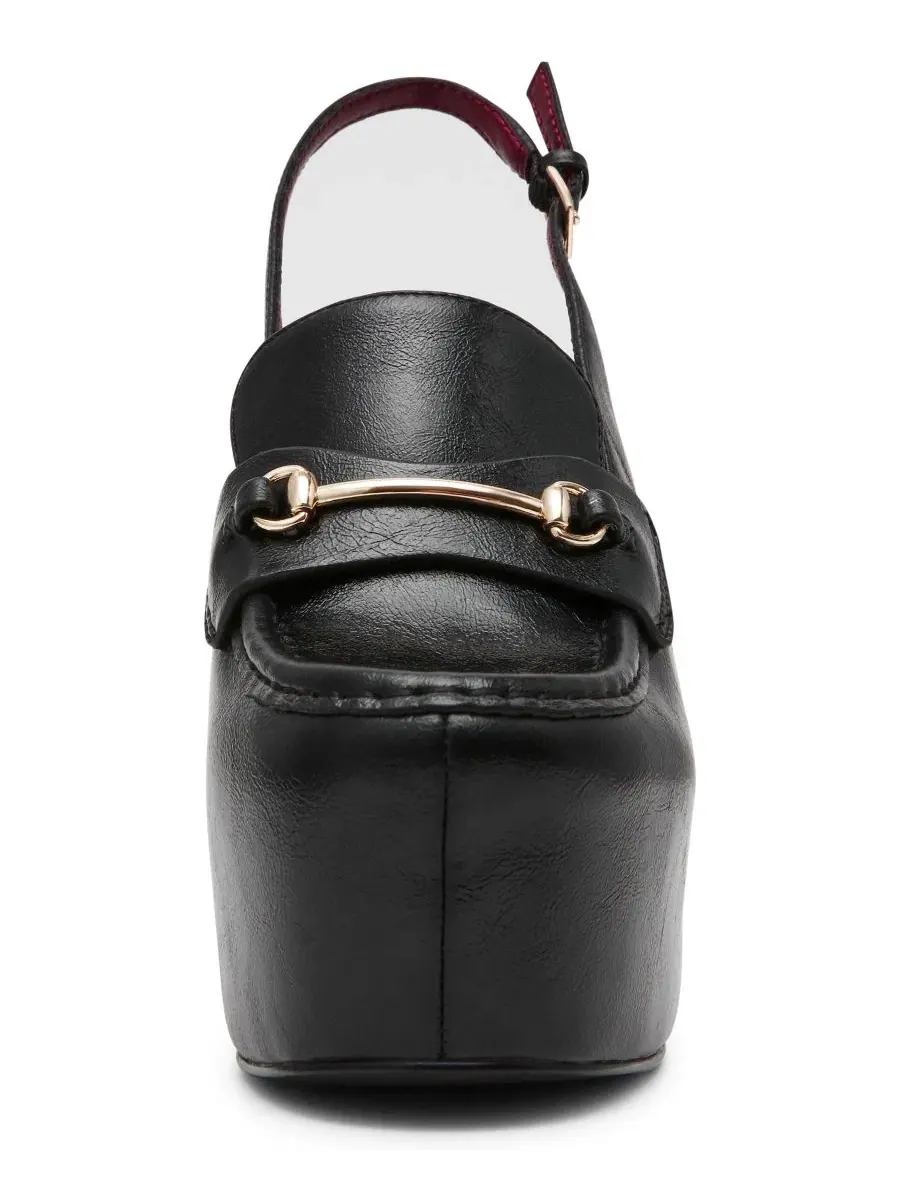 Туфли-лодочки Quinn High Platform Slingback Loafer Pumps Steve Madden — изображение 6 из 7, черный