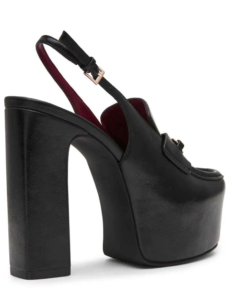 Туфли-лодочки Quinn High Platform Slingback Loafer Pumps Steve Madden — изображение 7 из 7, черный