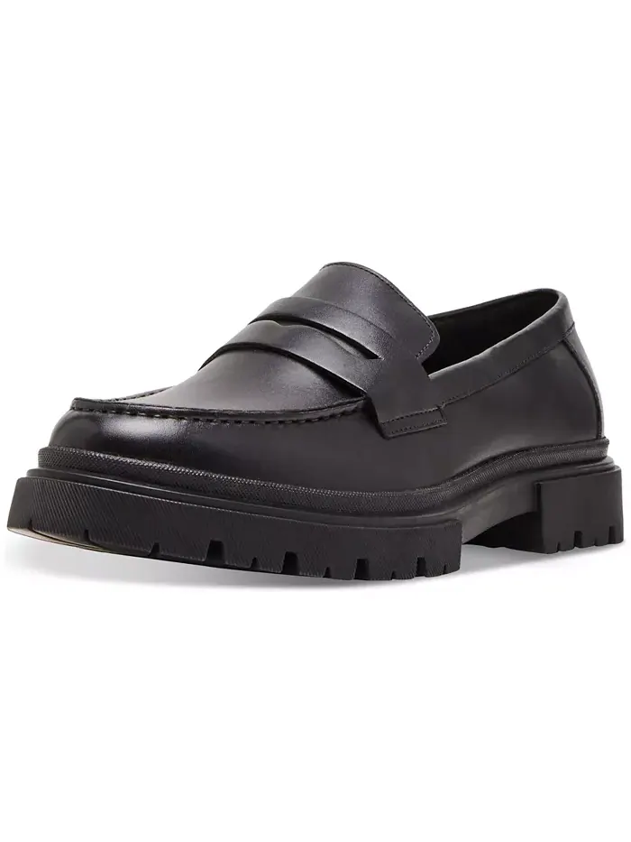 Мужские пенни-лоферы Akkron на массивной подошве из кожи Steve Madden — изображение 2 из 6, черный