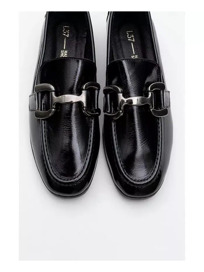 Женские лоферы Rous с кожаной вставкой Bit Forever & Always Shoes — изображение 3 из 5, черный