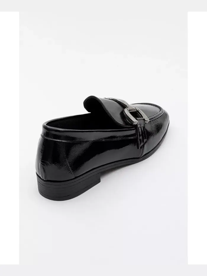 Женские лоферы Rous с кожаной вставкой Bit Forever & Always Shoes — изображение 4 из 5, черный