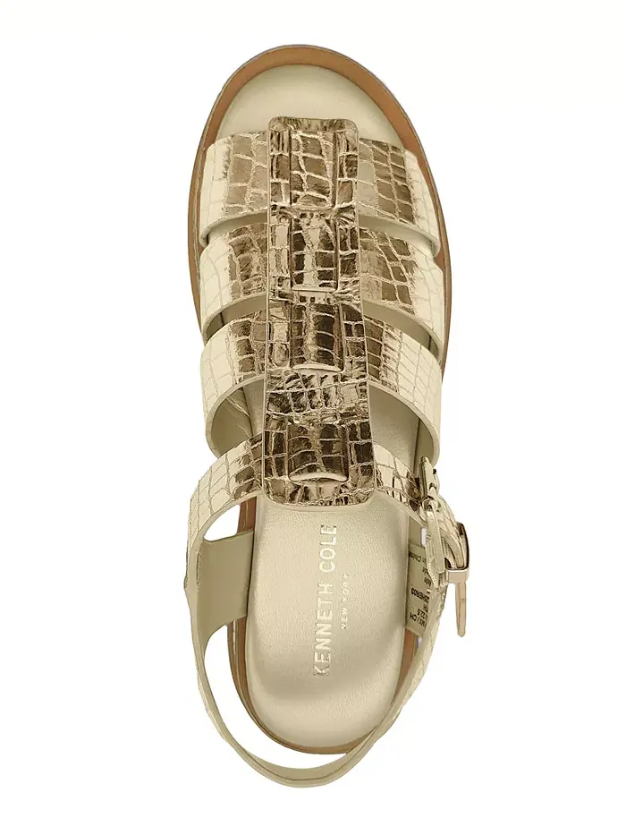 Женские сандалии Herron с открытым носком Almond Kenneth Cole New York — изображение 4 из 8, золотистый