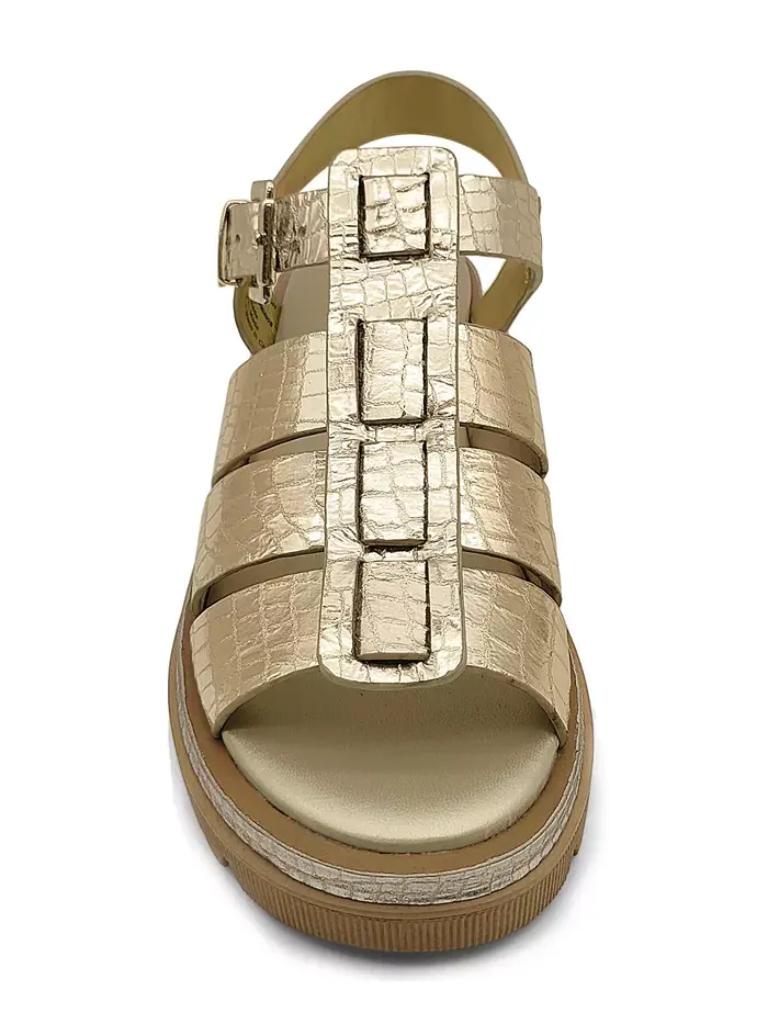 Женские сандалии Herron с открытым носком Almond Kenneth Cole New York — изображение 6 из 8, золотистый