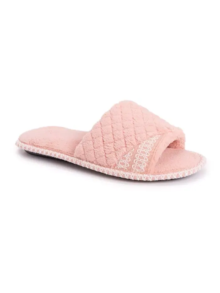 Женские шлепанцы Sally с открытым носком MUK LUKS — изображение 1 из 5, розовый золотистый