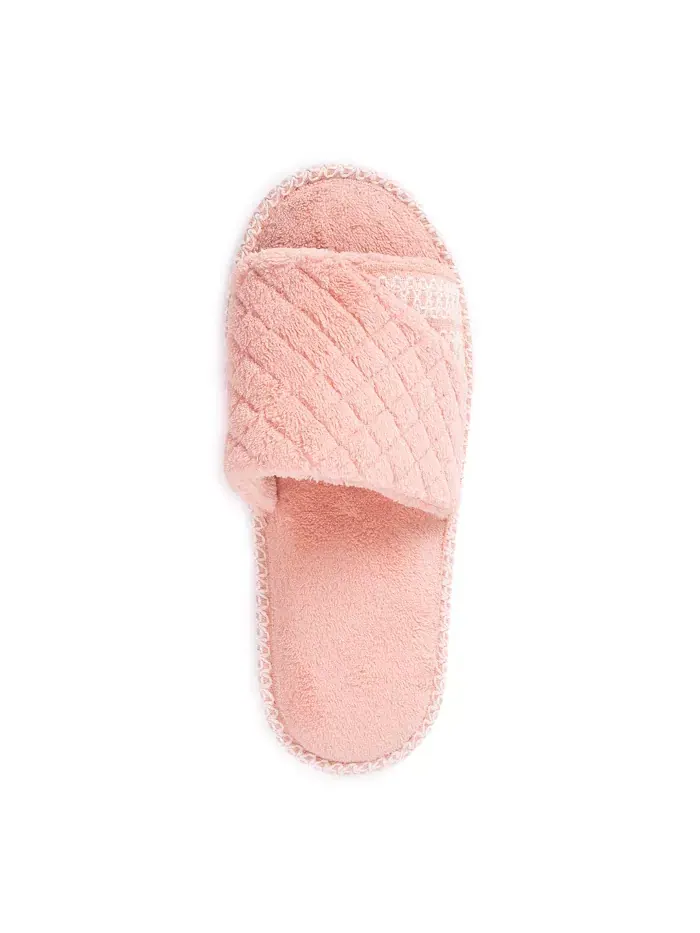 Женские шлепанцы Sally с открытым носком MUK LUKS — изображение 2 из 5, розовый золотистый