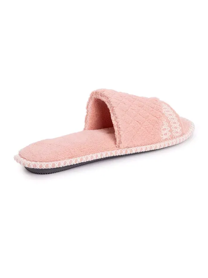 Женские шлепанцы Sally с открытым носком MUK LUKS — изображение 3 из 5, розовый золотистый