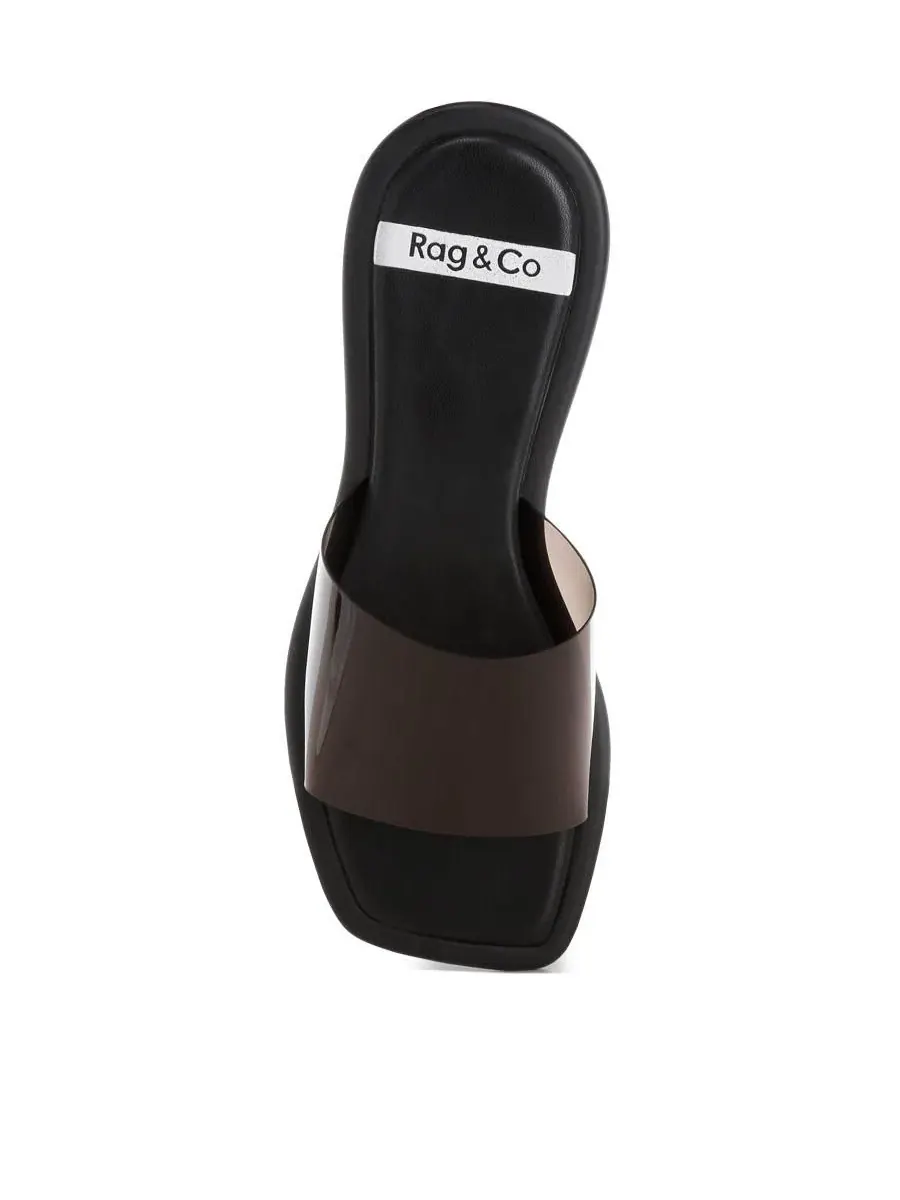 Женские туфли-слипоны Aponi Tinted Strap Slip On Rag & Co — изображение 4 из 5, черный