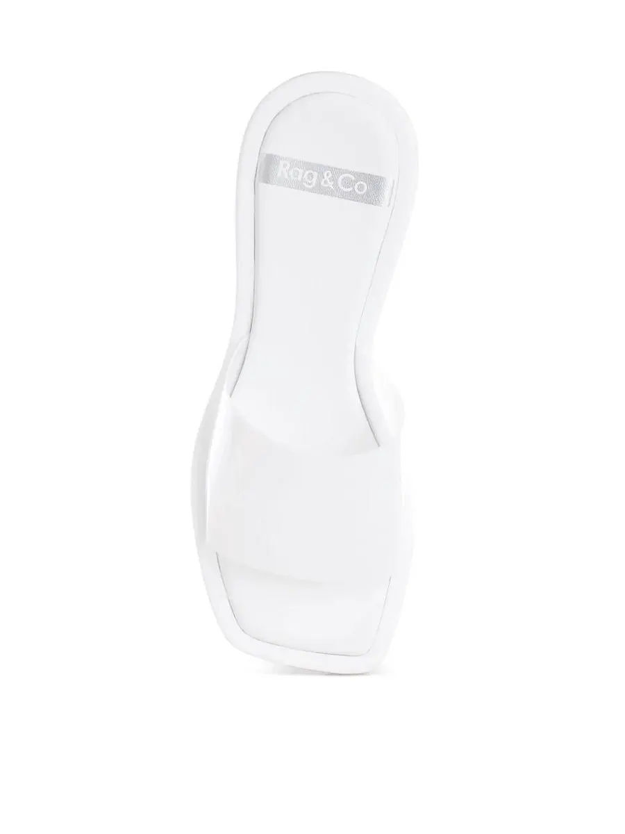 Женские босоножки-слипоны Aponi Tinted Strap Slip On Rag & Co — изображение 4 из 6, белый