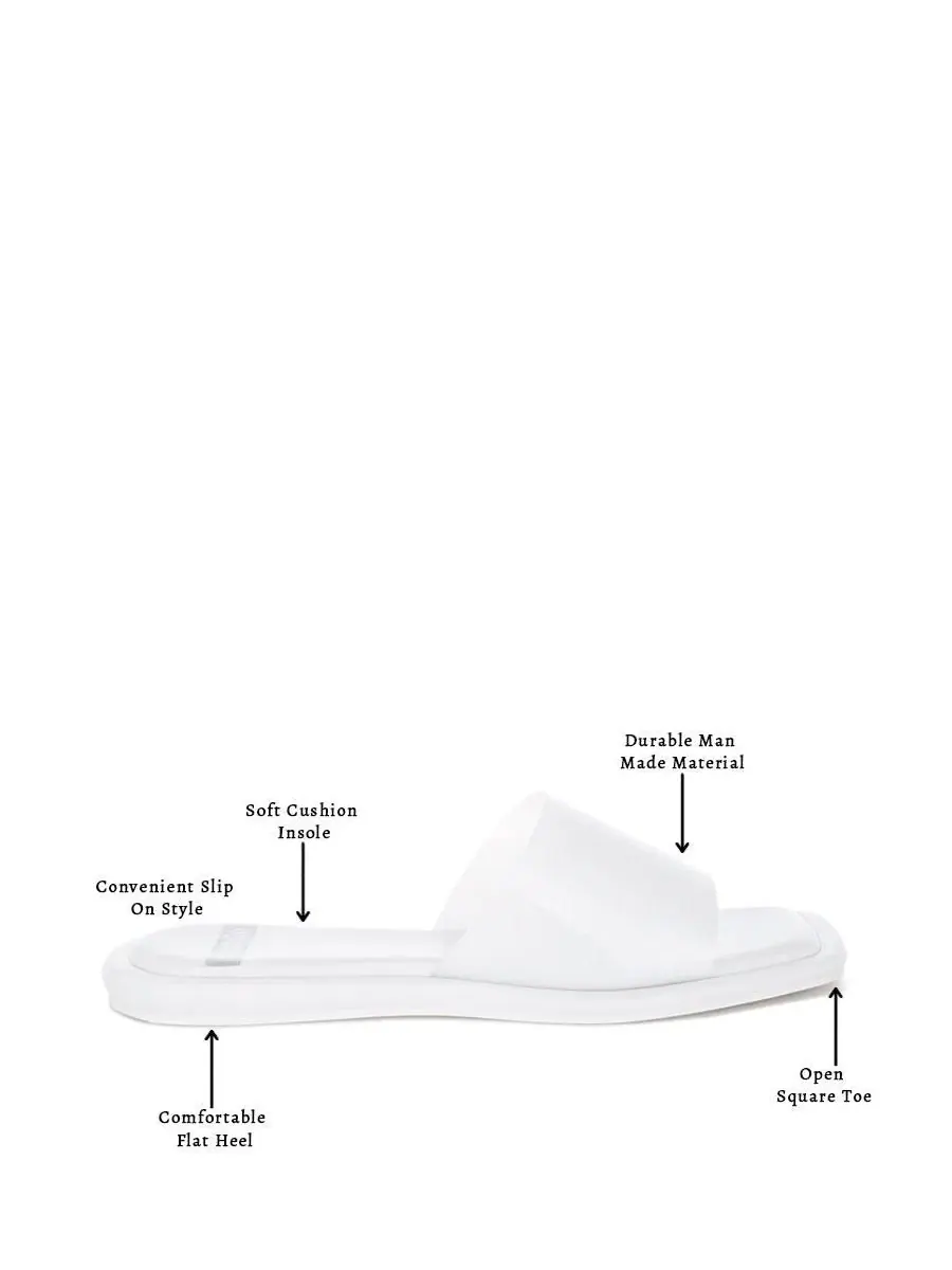 Женские босоножки-слипоны Aponi Tinted Strap Slip On Rag & Co — изображение 6 из 6, белый