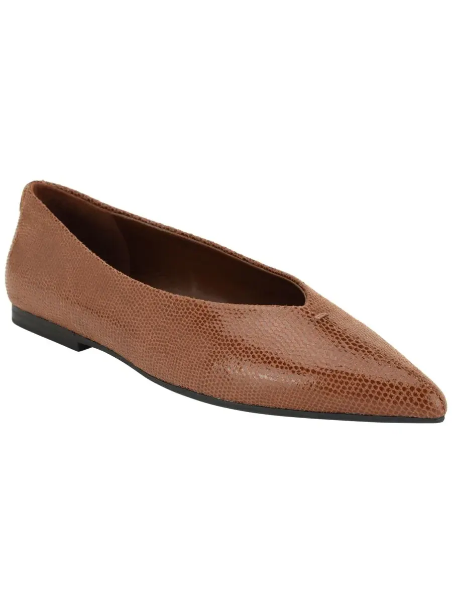 Туфли-лодочки Gemeen Pointed Toe Dress Flats Calvin Klein, Dark Natural Lizard — изображение 1 из 5