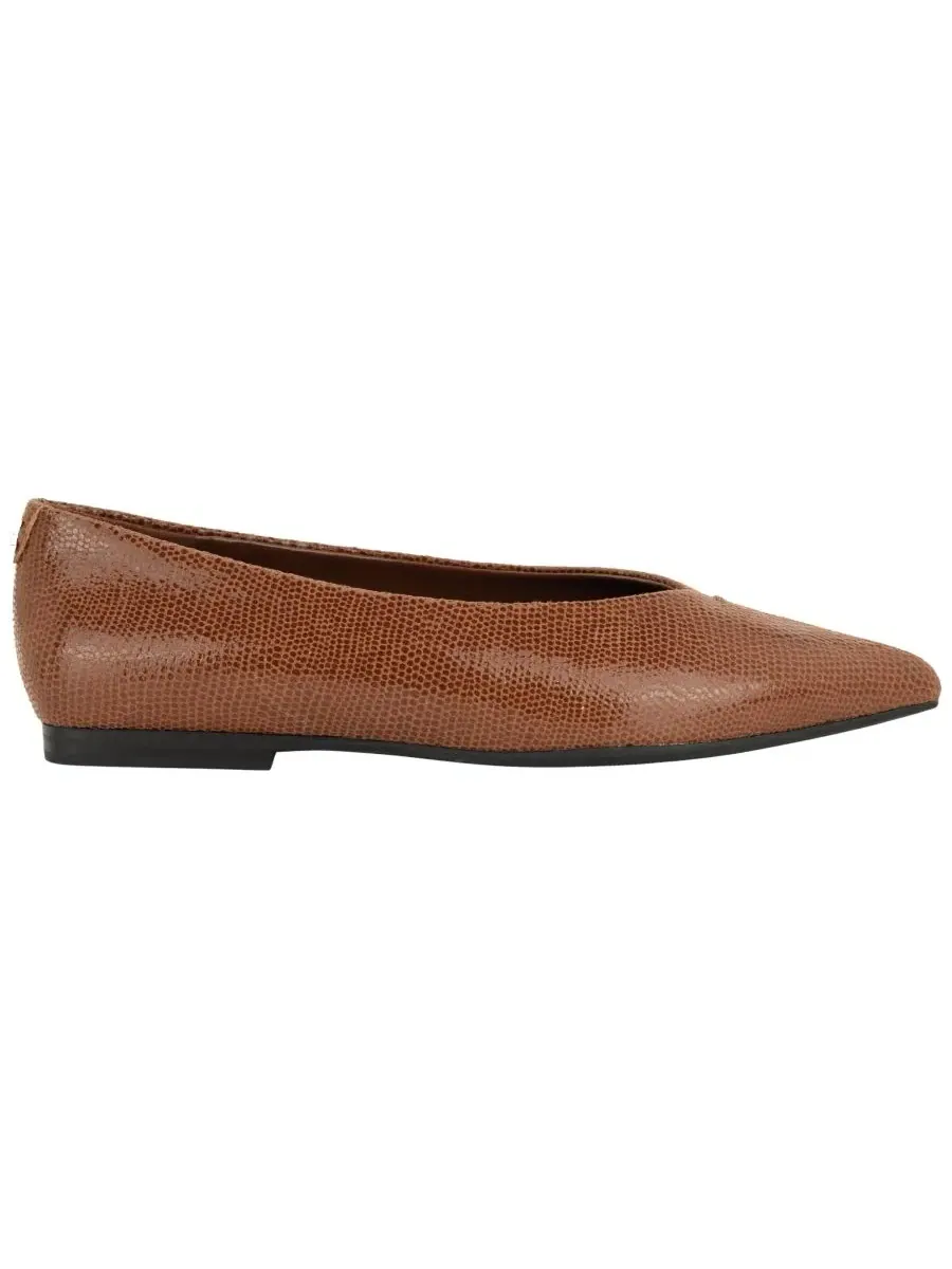 Туфли-лодочки Gemeen Pointed Toe Dress Flats Calvin Klein, Dark Natural Lizard — изображение 2 из 5