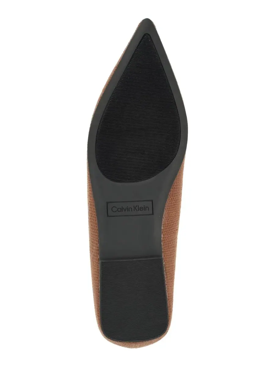Туфли-лодочки Gemeen Pointed Toe Dress Flats Calvin Klein, Dark Natural Lizard — изображение 5 из 5