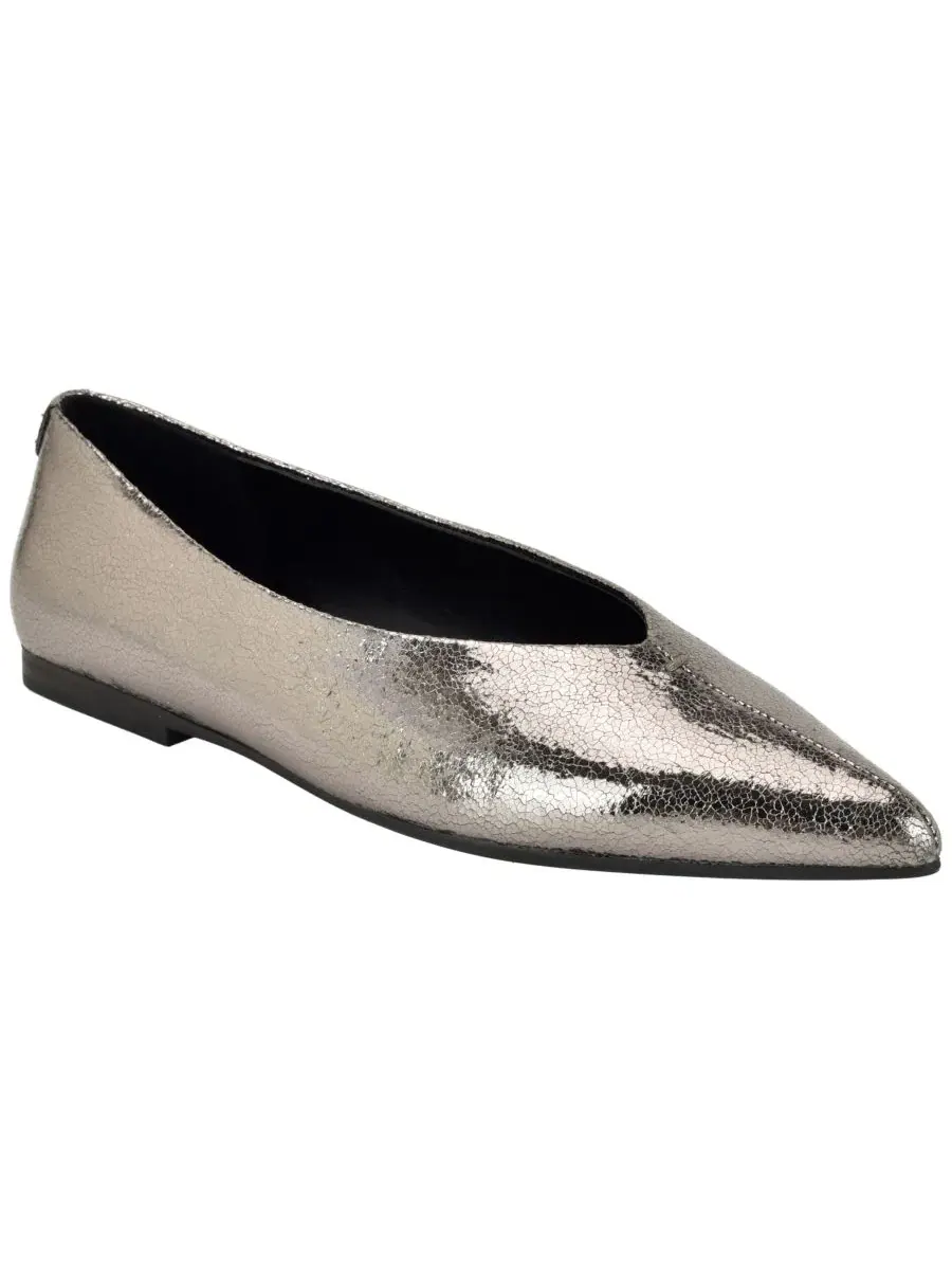 Туфли-лодочки Gemeen Pointed Toe Dress Flats Calvin Klein — изображение 1 из 5, серебристый
