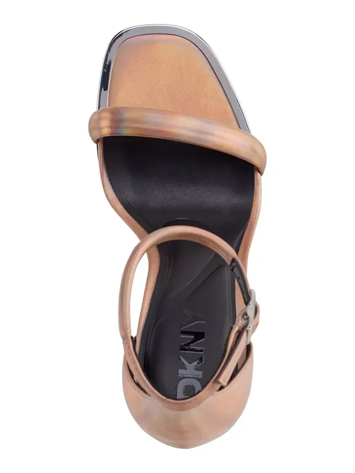 Женские босоножки Waylin с ремешком на щиколотке DKNY — изображение 4 из 6, розовый золотистый