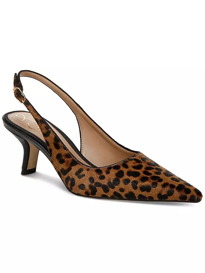 Женские туфли-лодочки Bianka на каблуке-рюкзаке с открытой пяткой Sam Edelman — изображение 6 из 8, золотистый