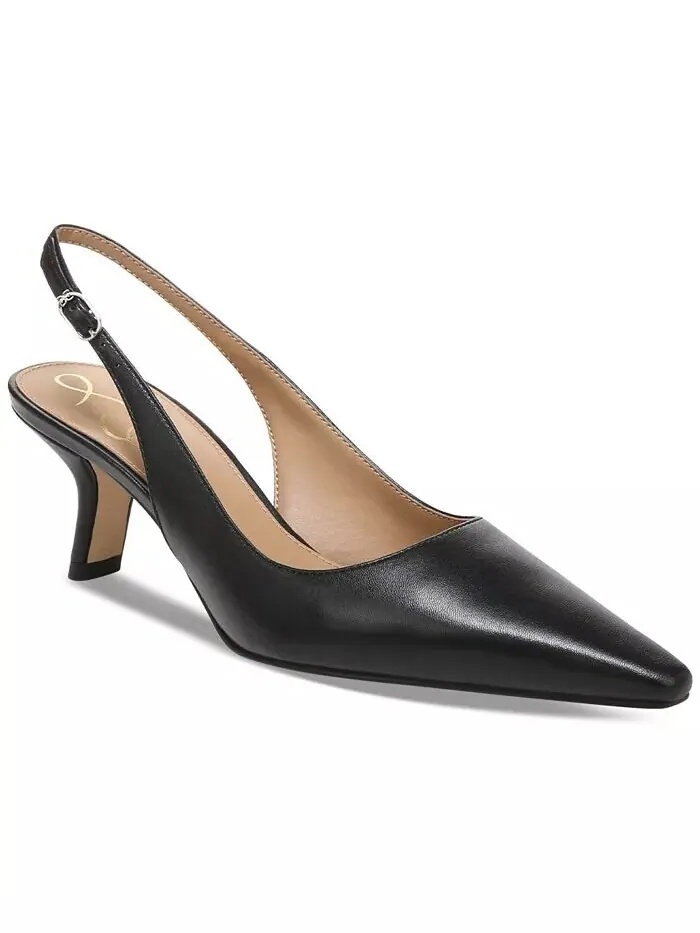 Женские туфли-лодочки Bianka на каблуке-рюкзаке с открытой пяткой Sam Edelman — изображение 7 из 8, золотистый
