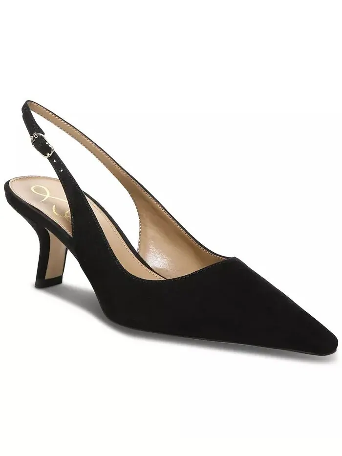 Женские туфли-лодочки Bianka на каблуке-рюкзаке с открытой пяткой Sam Edelman — изображение 8 из 8, золотистый