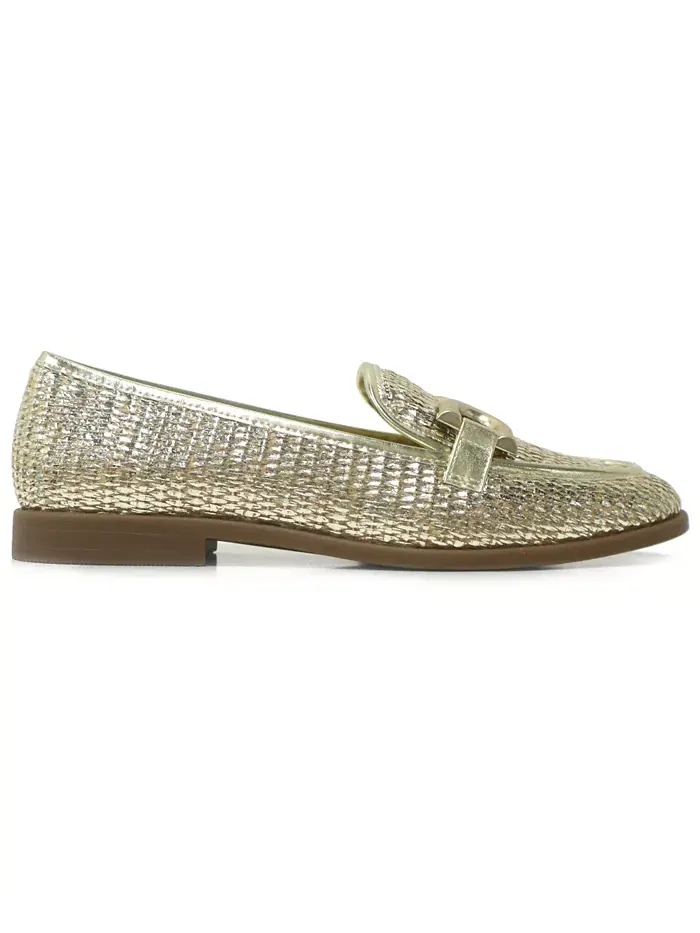 Женские лоферы Linda Bit из рафии Kenneth Cole New York — изображение 2 из 11, золотистый