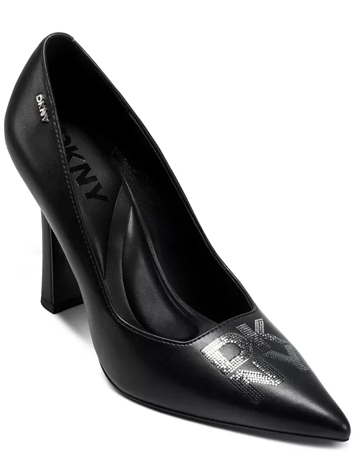Женские туфли-лодочки Cinthia с пайетками и логотипом на каблуке Dkny — изображение 1 из 5, черный
