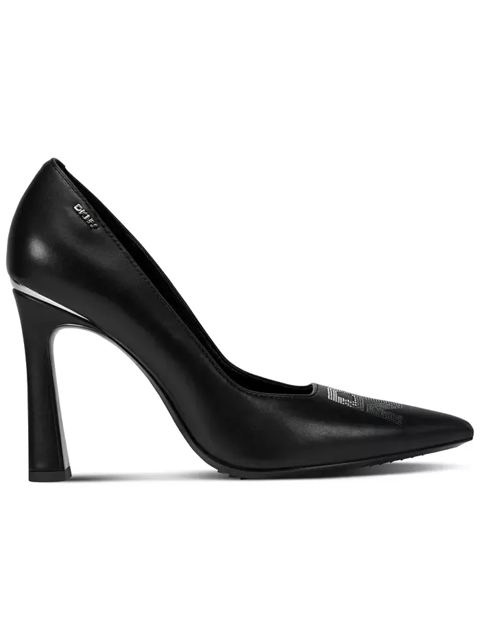 Женские туфли-лодочки Cinthia с пайетками и логотипом на каблуке Dkny — изображение 2 из 5, черный