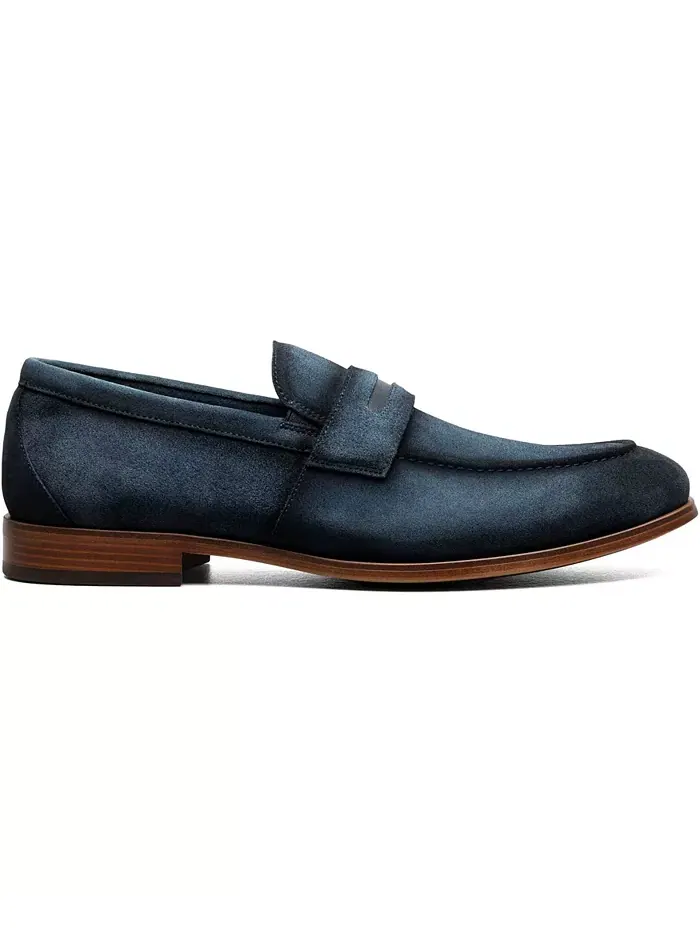 Мужские мокасины Burke Moc Toe Saddle Slip On Stacy Adams — изображение 3 из 15, темно-синий