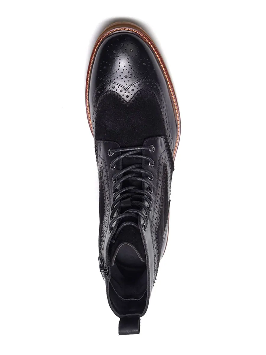 Мужские ботинки Langston Wingtip на шнуровке A Veer — изображение 4 из 6, черный