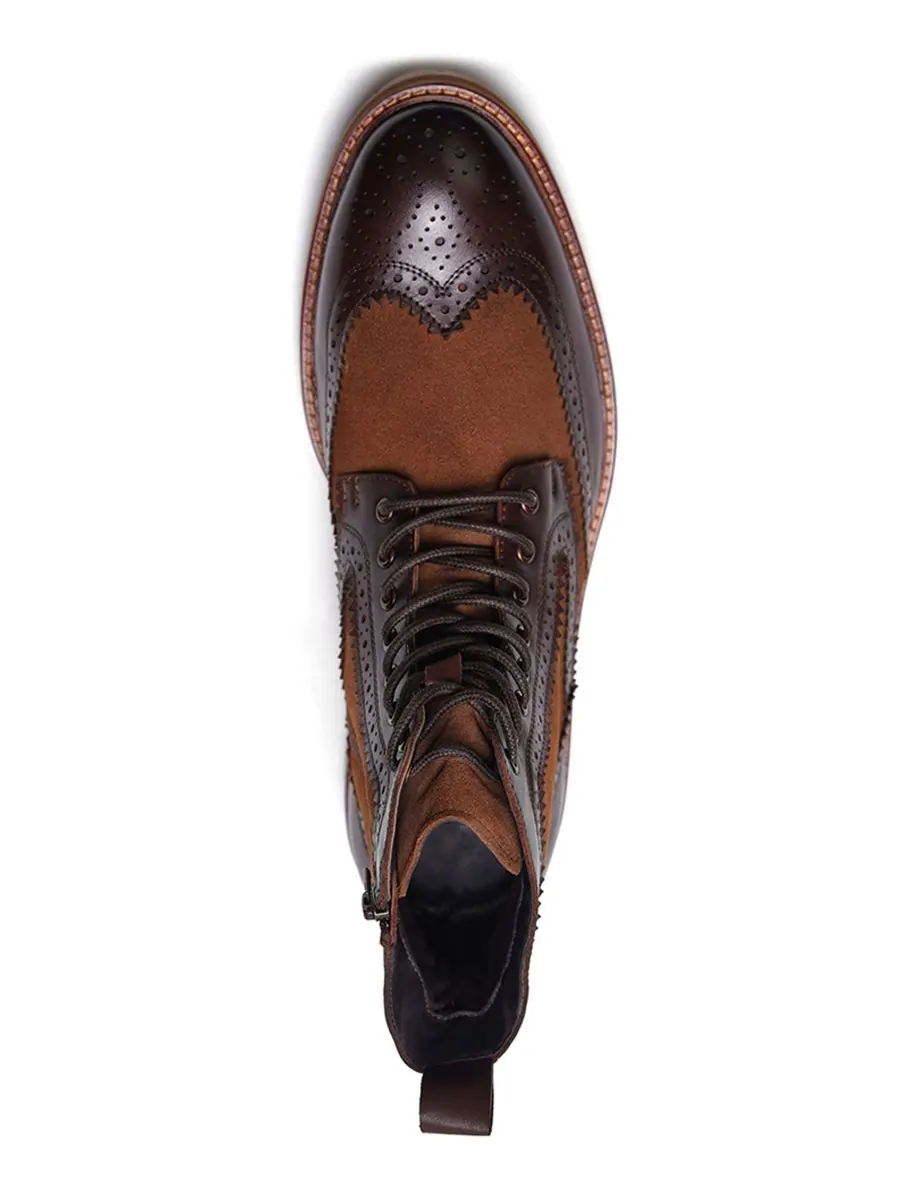Мужские ботинки Langston Wingtip на шнуровке A Veer — изображение 4 из 6, коричневый