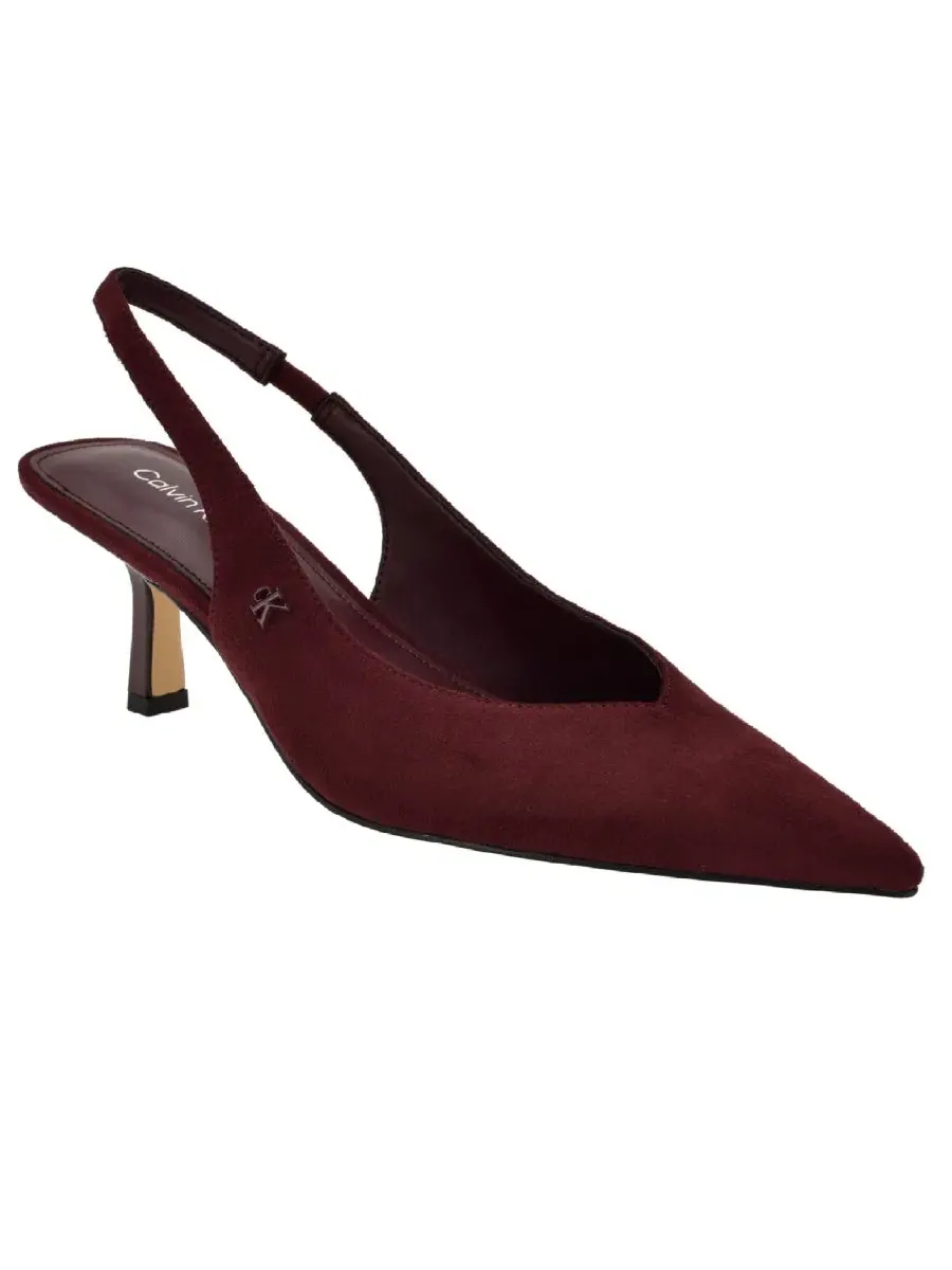 Туфли-лодочки Calvin Klein Chellie с каблуком-рюмочкой, Merlot Sueded — изображение 1 из 5